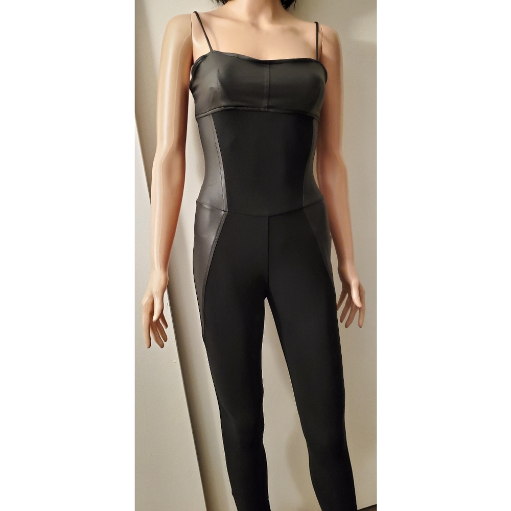 Rare black Bebe addiction Spandex Playsuit Medium